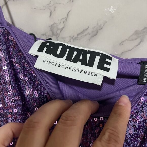 ROTATE BIRGER CHRISTENSEN Glitter Vest In Purple - Picture 4 of 9